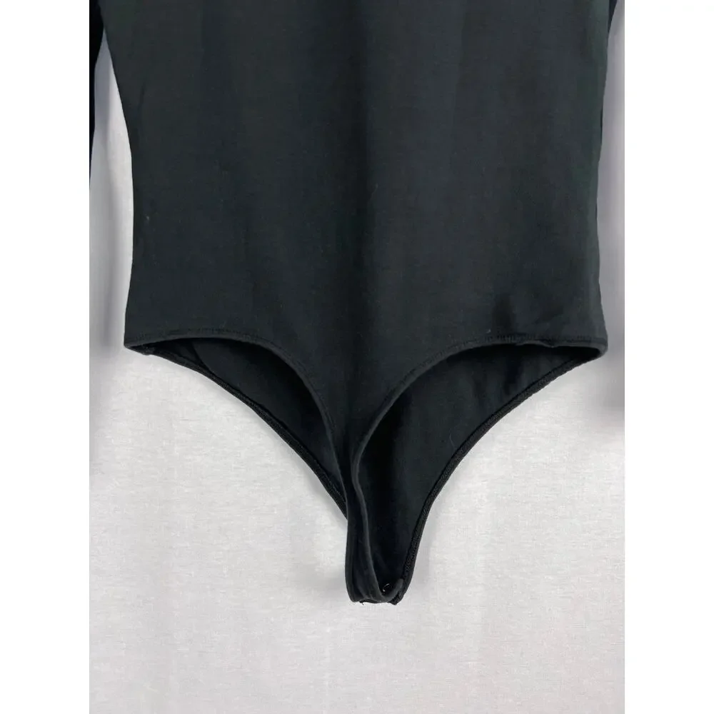 Abercrombie and Fitch Bodysuit Soft A&F Long Sleeve Black Capsule Normcore Basic - Picture 5 of 7